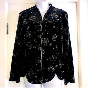 R&K VELVET EMBROIDERED Stretch Jacket- 8